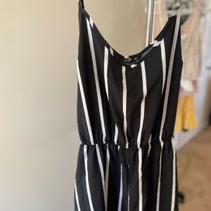 Romper, shein, black, shorts, tank straps, summer